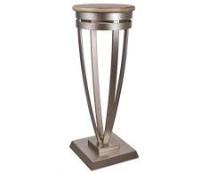 Van Blaugrün Accent Tisch, Metall, Holz, Silber Jacobean Finish