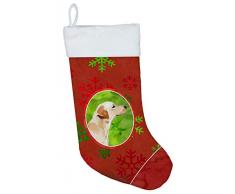 Carolines Treasures Schneeflocken Labrador Retriever, gelb, Weihnachtsstrümpfe, Mehrfarbig