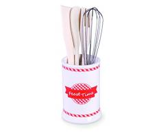 Viscio Trading 173830 Feast Time Kochlöffelhalter, Keramik, Weiß, 9 x 9 x 13 cm