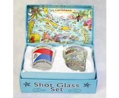 St. Martin Beach & Surf Box Schnapsglas Set (Set von 2)