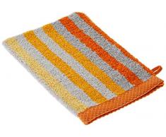 LASA Home Waschlappen, 16 x 21, Collection Pure Stripes, Baumwolle, Orange, 16 x 21 x 1 cm