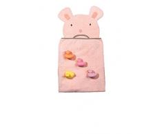 Grasslands Road Kapuzenhandtuch mit Enten-Badespielzeug, Geschenk für Babyparty, Neugeborene Geschenke, Stoff/Kunststoff, Handtuch 68,6 x 94 cm, Spielzeug 5,1 x 5,7 cm