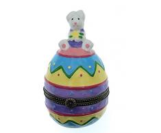 Verziert Ostern Bunny Ei aufklappbaren Schmuckkästchen biokompatibel