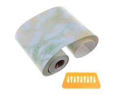 Saim Tapetenbordüre, wasserfest, PVC, selbstklebend, dekorativ für Küche, Badezimmer, Fliesen, Aufkleber 3.9in x 39.3in / 10cm x 10m Muster 9