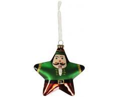 kat + annie Glass Nutcracker Star, Green