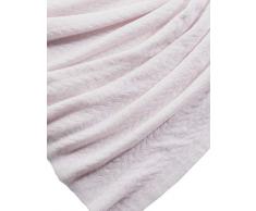 sundaykit Gestrickte Decke aus mongolischem Kaschmir in allerbester Qualität Made in Germany. 180 x 140 cm, Lochmusterung in Lilienoptik, Rose