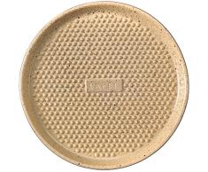 Romertopf Lafer BBQ Series Auflaufform Pizza mit Nibs 12.75 Round Creme/Schwarz