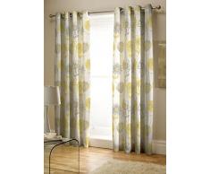 Catherine Lansfield Banbury Gardinen, Floral, Pflegeleicht, gelb, Curtains - 66x72In
