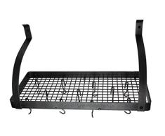 Enclume Gourmet Tief Bücherregal Wandregal mit geschwungene Arm, Stahl Hammerschlag, 91,4 cm