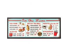 Open Road Brands On The Menu Board, 61 cm L – Vintage Retro Blechschilder – Ideal für Bar und Diner Kunst, Küche und Home Decor