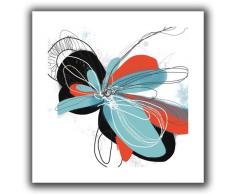 Artwall Kunstdruck auf Leinwand Jan Weiss Tiffany Blau Pop Petals Brillanz Leinwand Art, 28 von 71 cm