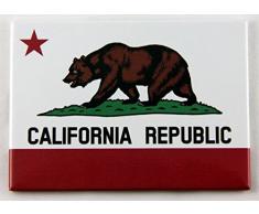 World By Shotglass/Copyrighted Design by agiftcorp California Republic Flagge Kühlschrank Collector s Souvenir Magnet 6,3 x 8,9 cm
