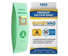 VEVA 30er-Pack Premium SuperVac Staubsaugerbeutel Stil A kompatibel mit Hoover Typ A Standstaubsauger, Modell 4010001A