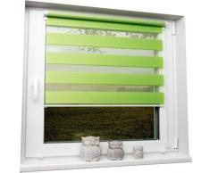 Doppelrollo Duorollo Grün 100x150 cm ohne Bohren Seitenzug Klemmrollo