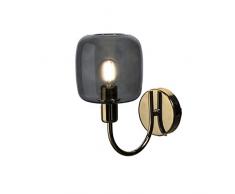 SP Light and Design Diva Wand 1B, Struktur Oro, Glas Grau Lampe