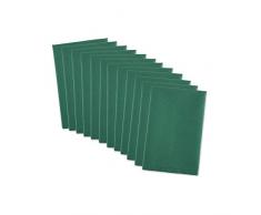 DII 100% Cotton, Machine Washable Everyday Basic Buffet Napkin, 16 x 16, Dark Green, Set of 12
