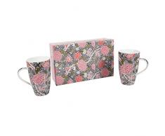 Sema 97370 – Set von 2 Tassen, Design Pfingstrose