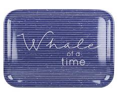 Creative Tops C000464 OTT Großes Serviertablett mit Walmotiv, Kunststoff, Blau