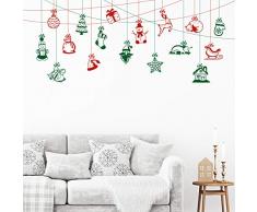 Ambiance Sticker Aufkleber Weihnachten Aufkleber, selbstklebend, Weihnachtsgirlande Féerique – Wanddekoration Weihnachten Party 30 x 70 cm