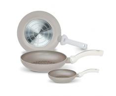 Pensofal PEN 6350 White Diamond Set 3 Pfannen, 16 + 24 + 28 cm, Aluminium