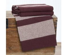 Bedford Home Decke aus 100 % Wolle, australisch King burgunderfarben