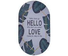 ALL PRIDE rutschfeste Badewannen- und Duschmatte, für ältere Menschen, Babys und Kinder, BPA-frei, latexfrei, leistungsstarke Saugnäpfe in der Maschine waschbar, oval, 68,6 x 40,6 cm Oval Leaf