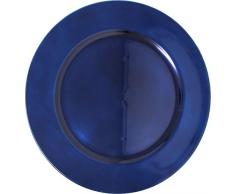 Ms Lovely Platzteller aus Metallfolie, wiederverwendbar, 6 Stück dunkelblau