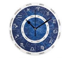 Mr.Lucien 2020012 Meerjungfrauen-Uhr für Badezimmer, schöne Wanduhr für Mädchen Jungen, lautlos, Nicht tickend, Zuhause, Büro, Schule, dekorative Kunst geräuschlose runde Wanduhr One Size 2020123