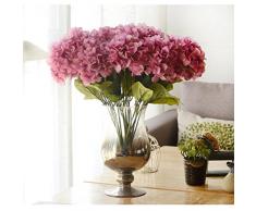 YOUNGMAN 5 Köpfe Hortensie Wunderschöner künstlicher Blumenstrauß Bouquet Home Hochzeit Decor Cameo