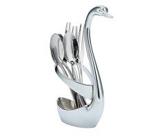 amicc® Schwan geformt Style Fashion Küche Edelstahl Gabel und Löffel Halter