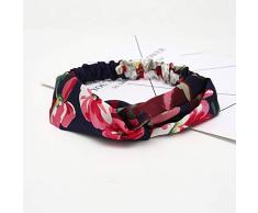 Axgo HSHB03 Stirnbänder elastisch Turban Head Wrap Style Deko-Schal Haarband Zubehör für Damen, Marineblau