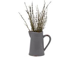 idecor ybzgr018–1B Wasserkrug Tisch Vase, grau