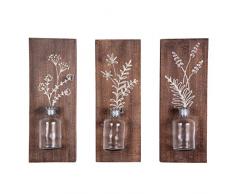 Foreside Home und Garden Foreside Set DREI Farn Wand Vasen
