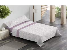 ForenTex Bettlaken-Set, für Bett mit 90 cm, sehr weich, glänzend, Elegantes Design, Gute Konsistenz, Micro-Satin, Malve, 3