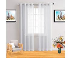 Infinite Home Schönheit Ein Paar Gardinen mit Tülle Top 2 Panels: 54 x 84 Each Weiß