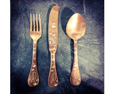 MEPRA AZC1098VI1135 Soup Spoon Suppenlöffel Vintage Bronzo, 18/10 Edelstahl beschichtet mit PVD-Titan, kupfer