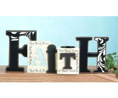 StealStreet Ausschnitt Wort Collectible Faith mit Teelicht Kerzenhalter