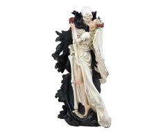 Ebros Dekofigur für Hochzeit, Braut und Tod, Engel Sensenmann Skelett der Kuss, 36 cm hoch, Liebe nie stirbt Tag der Toten DOD Totenköpfe Ossuary Macabre Friedhof, gruselige Halloween, rote Rosen