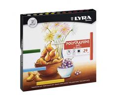 Lyra 5651240 Polycrayons Pastellkreiden, farbig sortiert, 17,4 x 16,2 x 2,2 cm