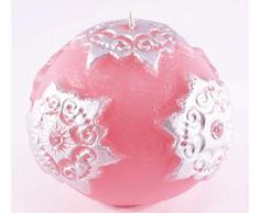 Magic Candle World Candles Handbemalte Kugelkerze, mit Sternen und Kristallen. Winterkerze. Winter, Advent und Weihnachts Deko. Adventskranz.