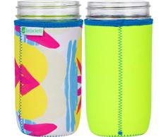 JarJackets Neoprene weckglas Schutzhülse - paßt 24 Unzen (1,5 Pint) Gläser (1, Neon Gelb)