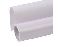 WochiTV Fensterfolie, Sichtschutz, entfernbare Fensterfolie, Sichtschutz für Zuhause, Anti-UV-Fenster, statische Haftung, Nicht klebend 17.5 Inch x 6.56 Feet weiß