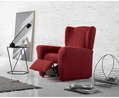 Zebra Textil Sofa, Rot, Relax 1 Sitzer