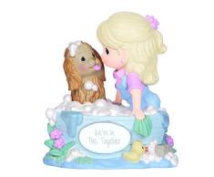 Precious Moments Mädchen mit Hund in wash Tub Musical Figur