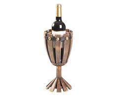 Vintiquewise Flaschenhalter aus Holz, Vintage-Stil, Braun