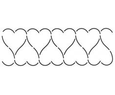 Quilting Creations Herz Bordüre Quilt Schablone, 7,6 cm