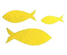 Petras Bastel News Streudeko, Fliz, gelb, 18 x 12 x 5 cm