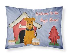 Caroline s Treasures bb2795pillowcase Hund House Collection Airedale Stoff Kissenbezüge, Standard, Multicolor