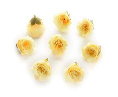Blumenköpfe in Großhandel zum Basteln, Kunstseide, Pfingstrose, Blumen, Wandköpfe, Heimdekoration, DIY Kranz, Accessoires, Basteln, Fake Blumen, Party, Geburtstag, Dekoration, 30 Stück, 4 cm gelb