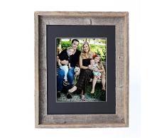 BarnwoodUSA Signature Bild Rahmen mit Matte, Holz, schwarz, 8x10
